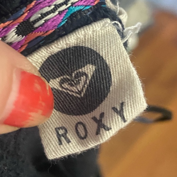 Roxy Striped Knit Sweater w Hood - Picture 2 of 9